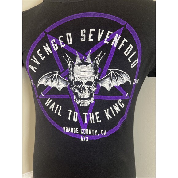 ✨Avenged‎ Sevenfold Hail To The King Orange County, CA Graphic Shirt Large✨ - Picture 2 of 7